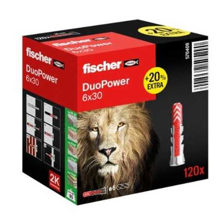 TASSELLO DUOPOWER 6S (6x30 S) in NYLON con VITE (120 PZ)