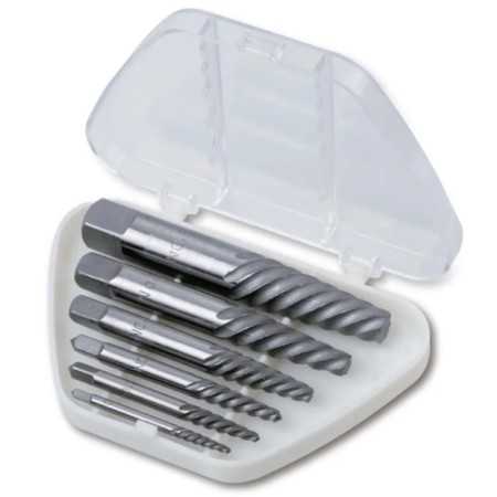 SERIE DI 5 ESTRATTORI CONICI PER VITI E PRIGIONIERI SPEZZATI IN ACCIAIO LEGATO ART. 1430/S5