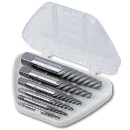 SERIE DI 6 ESTRATTORI CONICI PER VITI E PRIGIONIERI SPEZZATI IN ACCIAIO LEGATO ART. 1430/S6