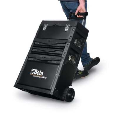 Trolley portautensili a 3 moduli sovrapponibili nero Beta BW C43