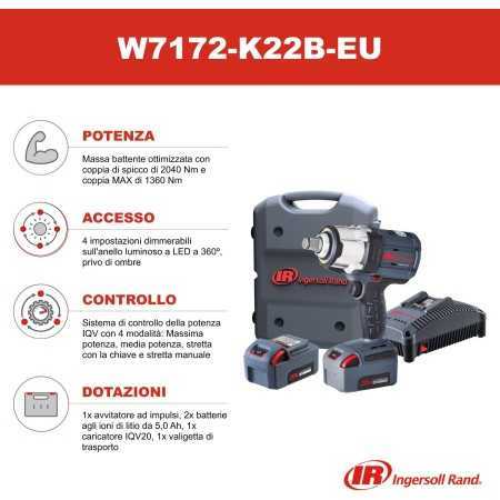 Avvitatore ad impulsi Cordless da 20V e att. 1/2"  Ingersol Rand
