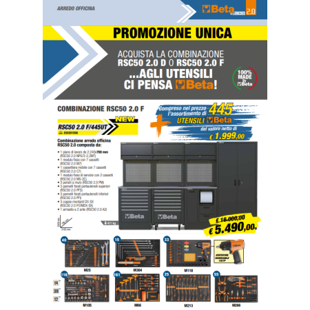 Combinazione Beta arredo officina RSC50 2.0 F/445UT