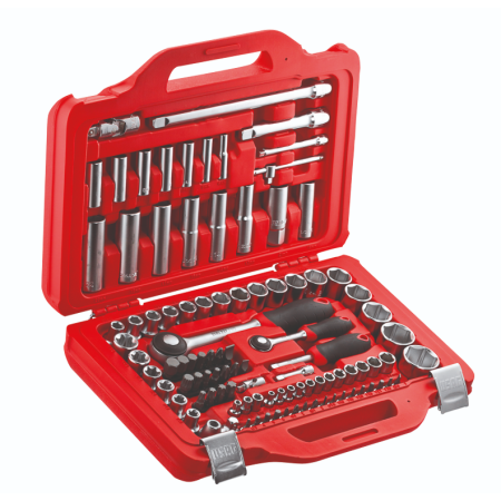 U06010011 Assortimento in cassetta modulare con bussole esagonali ed inserti per avvitatura (100 pz) 601Usag