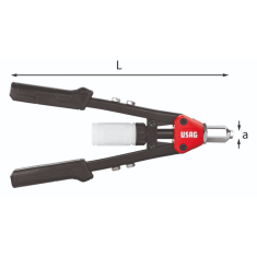 USAG 995 LA RIVETTATRICE DIRITTA COMPATTA PROFESSIONALE MANUALE A LEVA