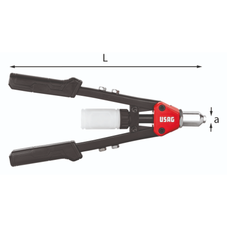 USAG 995 LA RIVETTATRICE DIRITTA COMPATTA PROFESSIONALE MANUALE A LEVA