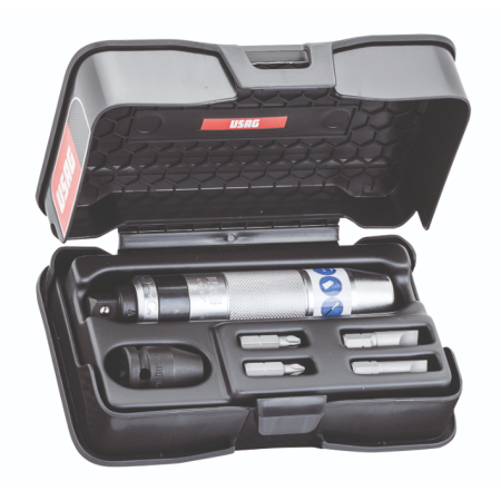 USAG U07000085 - 700 1/2 C6 - ASSORTIMENTO IN CASSETTA DI ABS CON GIRAVITE A PERCUSSIONE (6PZ)