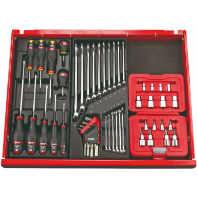 USAG U06010009 - 601 1/4-1/2 JTX16 - ASSORTIMENTO IN CASSETTA MODULARE CON BUSSOLE TORX® (16 PZ)