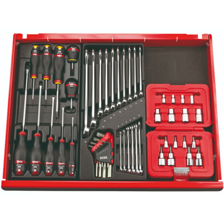 USAG U06010009 - 601 1/4-1/2 JTX16 - ASSORTIMENTO IN CASSETTA MODULARE CON BUSSOLE TORX® (16 PZ)