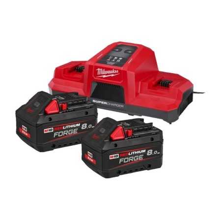 Kit Energy M18 FORGENRG-802DBSC caricabatteria, 2 batterie M18 8Ah forge Milwaukee