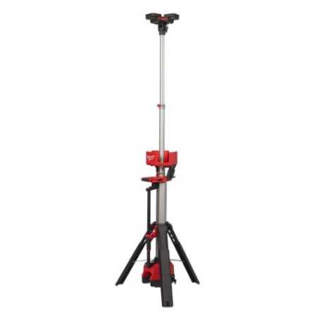 Torre faro led multidirezionale con treppiede M18™ 6.000 Lumen e caricabatterie batteria/corrente M18