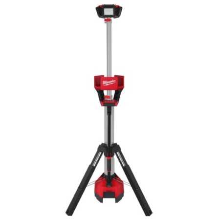 Torre faro led multidirezionale con treppiede M18™ 6.000 Lumen e caricabatterie batteria/corrente M18