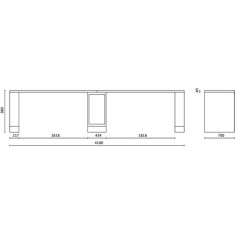 Banco Da Lavoro Doppio Da 4 Metri Con Gamba Centrale - RSC55 C55B-BG/D4 2