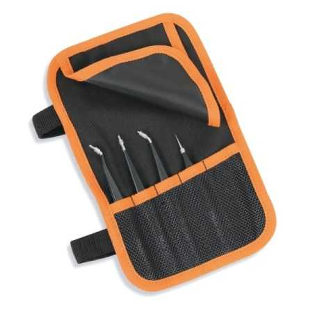 Serie di 4 pinzette ESD a molla antiacido e antimagnetiche 999ESD/B4 Beta