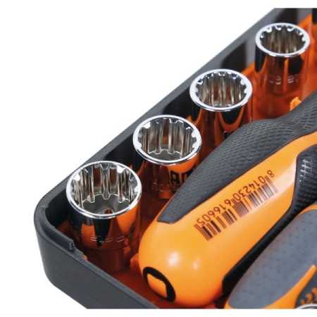 Assortimento Di 11 Chiavi A Bussola Multimpronta, 21 Inserti E 7 Accessori - Beta 900/C39U
