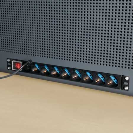 Banco da lavoro 2,1 m con piano in legno, 4 cassetti e modulo anta C58BC-W2,1  4CA+SVR Beta