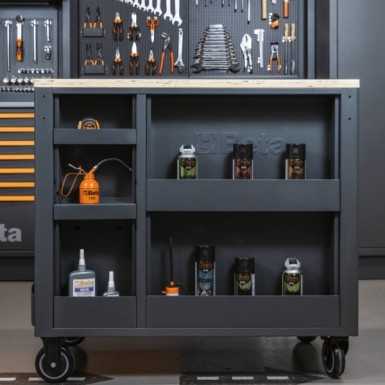 Cassettiera mobile 7 cassetti con piano di lavoro in legno e sistema antiribaltamento, modello lungo RSC24AXLP/7 Beta