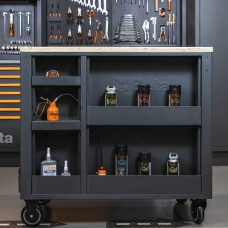 Cassettiera mobile 7 cassetti con piano di lavoro in legno e sistema antiribaltamento, modello lungo RSC24AXLP/7 Beta