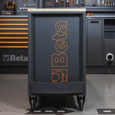 Cassettiera mobile 7 cassetti con piano di lavoro in legno e sistema antiribaltamento, modello lungo RSC24AXLP/7 Beta