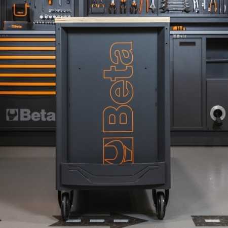 Cassettiera mobile 7 cassetti con piano di lavoro in legno e sistema antiribaltamento, modello lungo RSC24AXLP/7 Beta