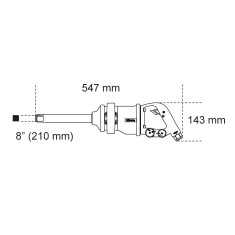 AVVITATORE REVERSIBILE ALBERO LUNGO 1" 1930HLA 2