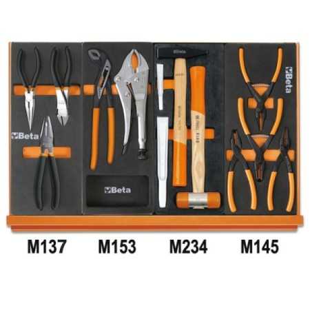 Assortimento di 90 utensili per impiego universale in vassoio morbido in EVA 5904VU/1M Beta