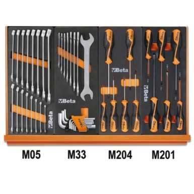 Assortimento di 90 utensili per impiego universale in vassoio morbido in EVA 5904VU/1M Beta