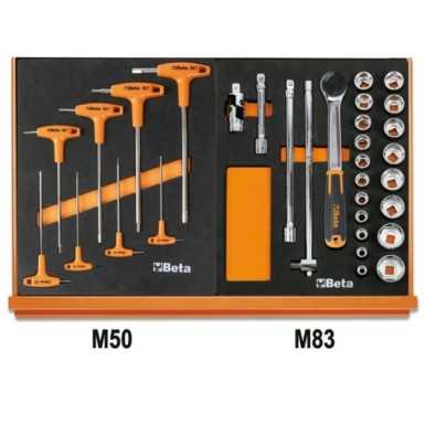 Assortimento di 90 utensili per impiego universale in vassoio morbido in EVA 5904VU/1M Beta