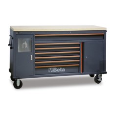 Cassettiera Mobile Work Station Con 7 Cassetti E Cestino Portarifiuti Integrato - Beta C45PRO 2.0 MWS/W