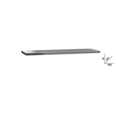 Piano di lavoro C45PRO 2.0 in MDF rivestito in acciaio inossidabile 13600x615 mm C45PRO 2.0 PXE/2-1,3MT