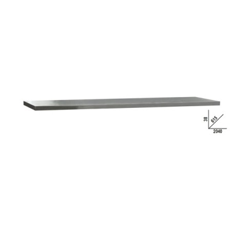 Piano di lavoro C45PRO 2.0 in MDF rivestito in acciaio inossidabile 2040x615 mm C45PRO 2.0 PXE/3-2MT