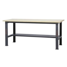 Banco da lavoro semplice con piano in legno, lunghezza 2,1 m Beta C58BC-W2,1