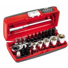 Assortimento con bussole esagonali speciali X-Grip ed inserti per avvitatura X-Grip (23 pz) 609 1/4" SKX Usag