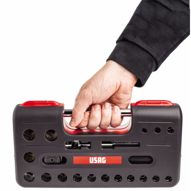 Assortimento in cassetta bimateriale con bussole esagonali X-Grip (21 pz) 609 1/2" EAX Usag