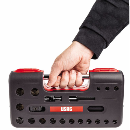 Assortimento in cassetta bimateriale con bussole esagonali X-Grip (21 pz) 609 1/2" EAX Usag