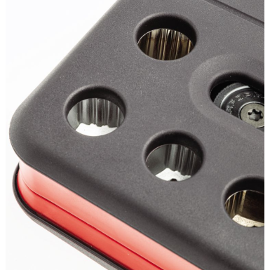 Assortimento in cassetta bimateriale con bussole esagonali X-Grip (21 pz) 609 1/2" EAX Usag