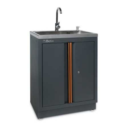 Modulo fisso con lavandino integrato per arredo officina C45PRO 2.0 ML Beta