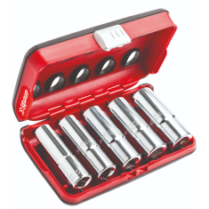 Assortimento in cassetta bimateriale con bussole lunghe con bocca esagonale speciale X-Grip (5 pz) 235 1/2 XL/C5 Usag