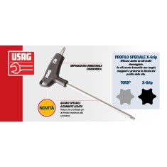 Serie di 6 chiavi maschio con profilo TORX® speciale X-Grip e impugnatura bimateriale 280 HXTX/SE6 Usag 2