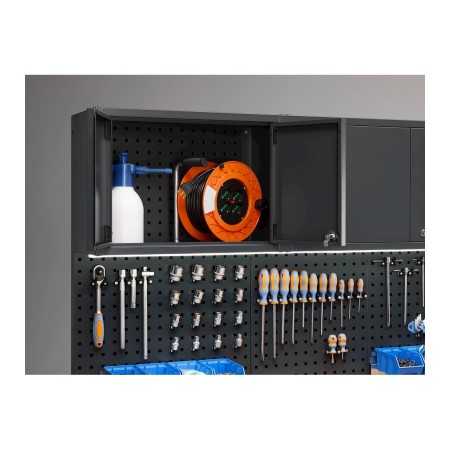 Arredo officina con modulo di servizio, cassettiera e armadio a 1 anta, L1824 x P495 x H1900 mm 391G10 Fami