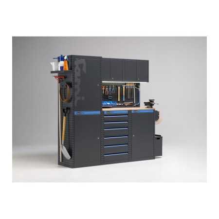 Arredo officina con armadi a 2 ante e modulo di servizio, L1520 x P495 x H1900 mm 391G03 Fami