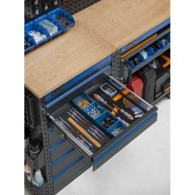 Arredo angolare per officina, L3688+2472x P495x H1900 mm 391G12 Fami