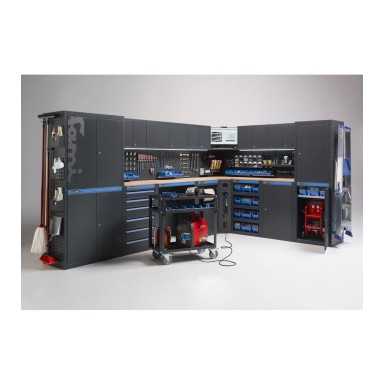 Arredo angolare per officina, L3688+2472x P495x H1900 mm 391G12 Fami