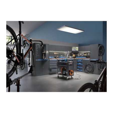 Arredo angolare per officina, L3688+2472x P495x H1900 mm 391G12 Fami