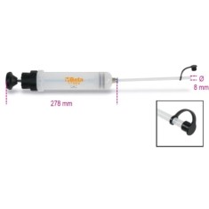 Siringa per olio da 200 ml in polipropilene 1756V Beta 2