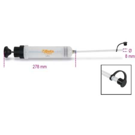 Siringa per olio da 200 ml in polipropilene 1756V Beta