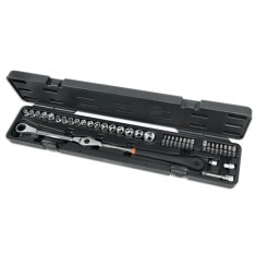 Kit chiave a cricchetto orientabile con bussole ribassate per tendicinghia 1477/C38 Beta