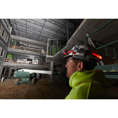 Lampada frontale 600L ad alta visibilità per elmetti ricaricabile con USB L4 HL-VIS-301