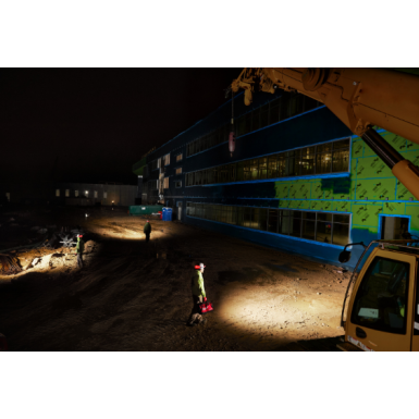 Lampada frontale 600L ad alta visibilità per elmetti ricaricabile con USB L4 HL-VIS-301