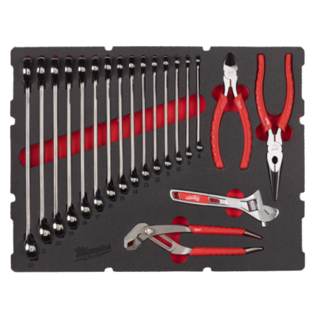 Set di chiavi combinate MAX BITE™ e pinze in termoformato PACKOUT™19-pz