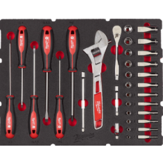 Set di cricchetto e bussole in termoformato PACKOUT™ 35-pz